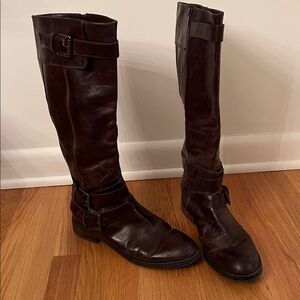 Women's Brown Leather Knee-High Boots